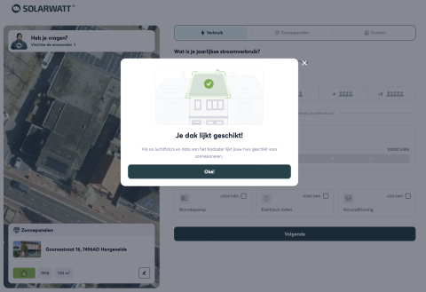 Dak geschikt voor zonnepanelen scan